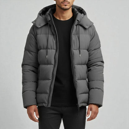 Nico – wasserdichte winterjacke mit kapuze und warmem innenfutter