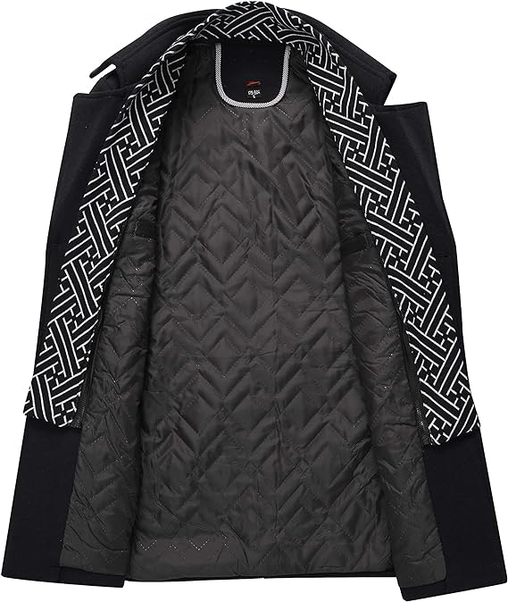 Ignacio | Mantel mit gemustertem Innenfutter für Männer