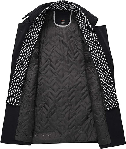 Ignacio | Mantel mit gemustertem Innenfutter für Männer