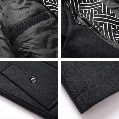 Ignacio | Mantel mit gemustertem Innenfutter für Männer