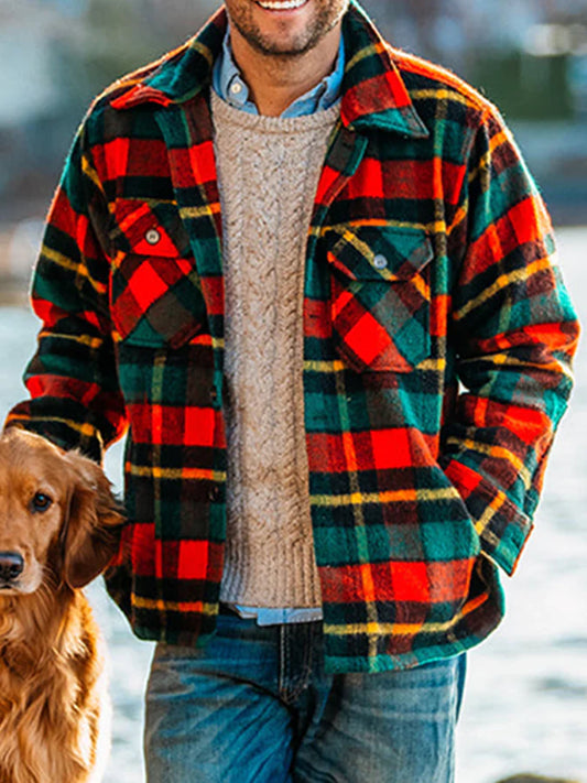 Charles – karierte mehrfarbige winterjacke